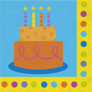 Birthday Fun Dots Luncheon Napkins (16ct)