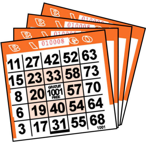1 ON Orange Frame Pattern Paper Bingo Cards (500 ct)