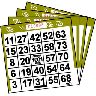 1 ON Olive Paper Bingo Cards (500 ct)