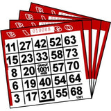 1 ON Red Paper Bingo Cards (500 ct)