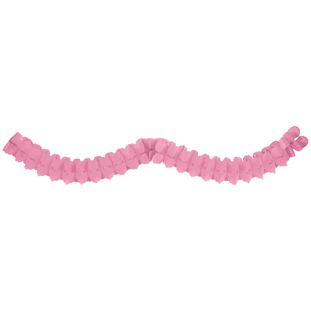 12' New Pink Tissue Garland