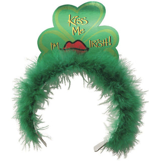 Paper Tiara with Marabou, St Pat's Day