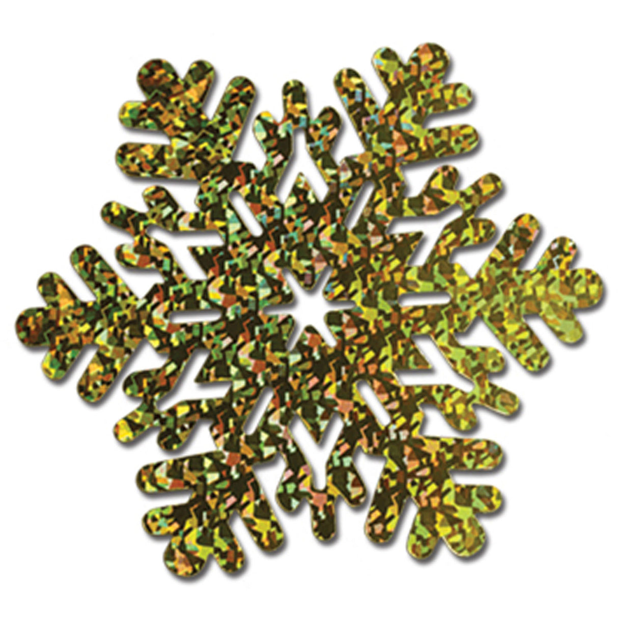 14" Prismatic Gold Snowflake Cutout