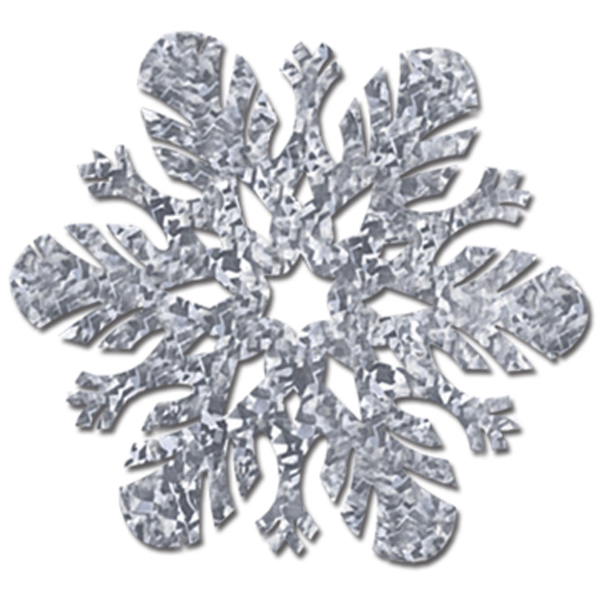 14" Prismatic Silver Snowflake Cutout