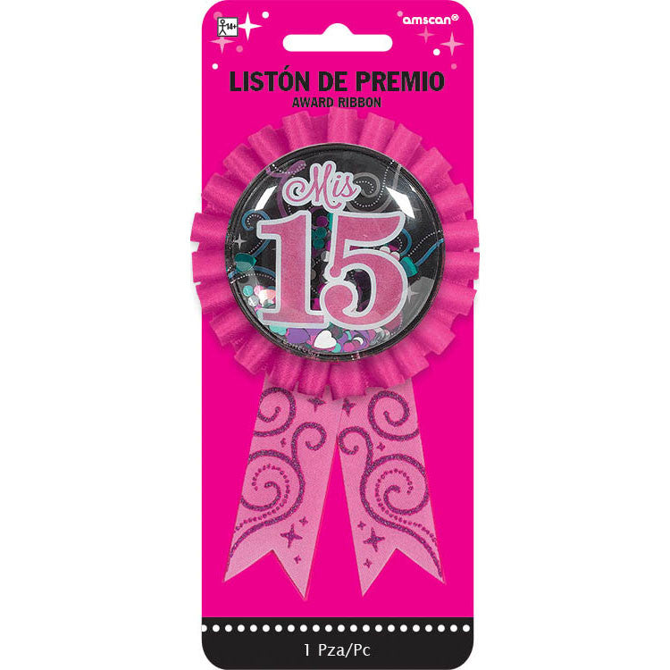 Mis Quince Confetti Pouch Award Ribbon US Novelty