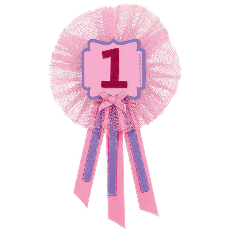 1st Birthday Girl 5" Award Ribbon