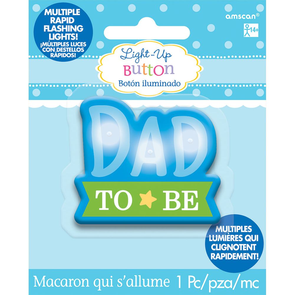 Flashing New Dad to Be Button