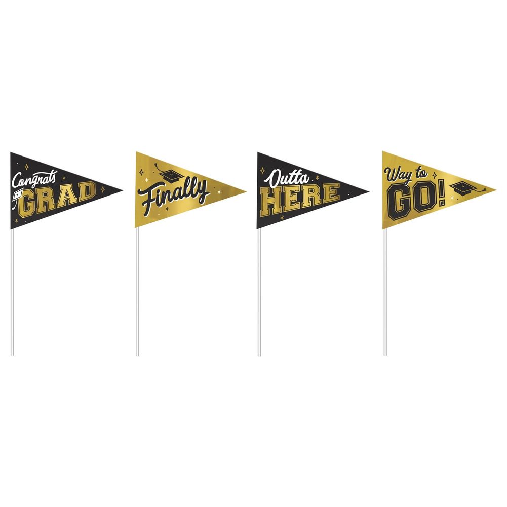 The Best Is Yet to Come Graduation Pennant Flags (4ct)
