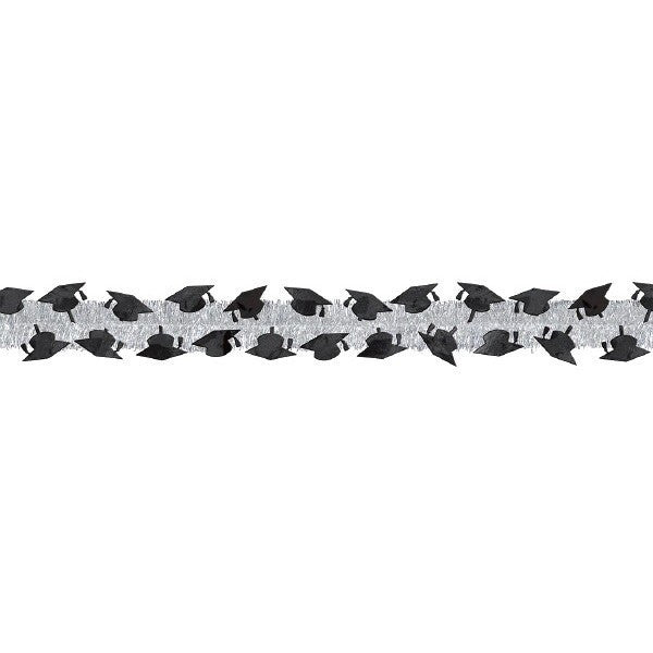 Silver Grad Tinsel Garland