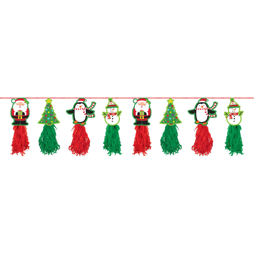 Holiday Tissue Paper Tassel Garland