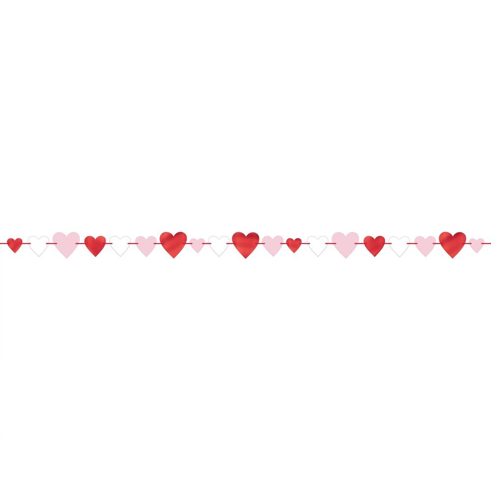 Pink, Red, & White Heart Garland