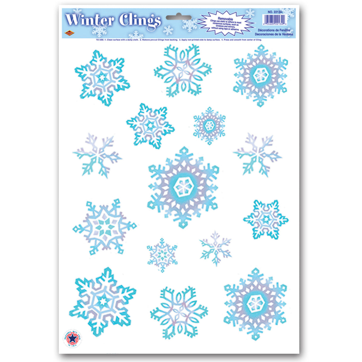 Crystal Snowflake Window Clings