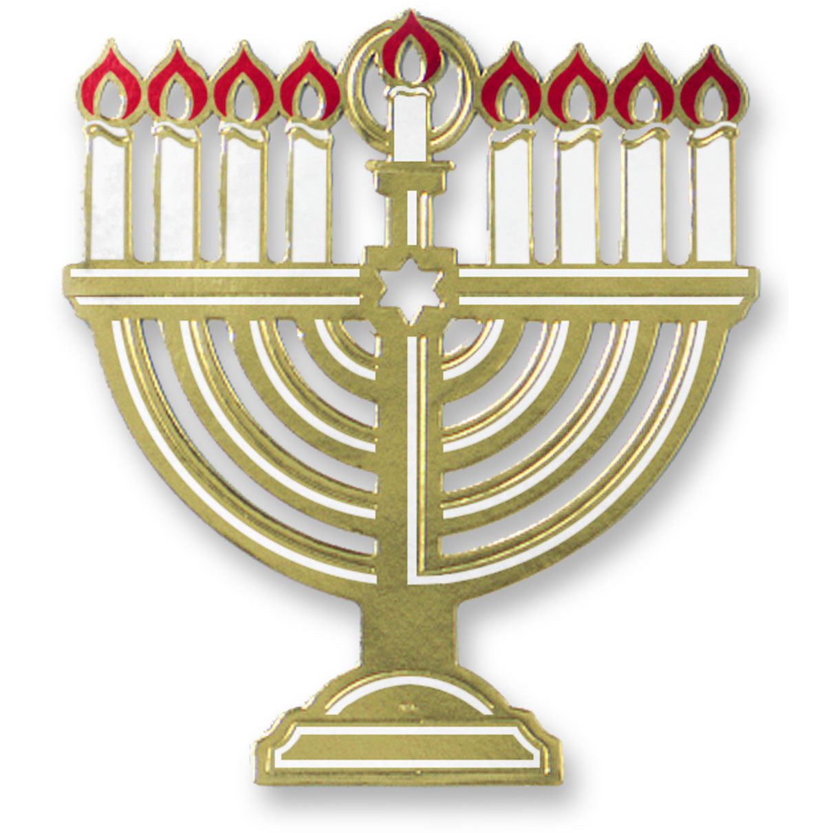 15" Foil Menorah Silhouette