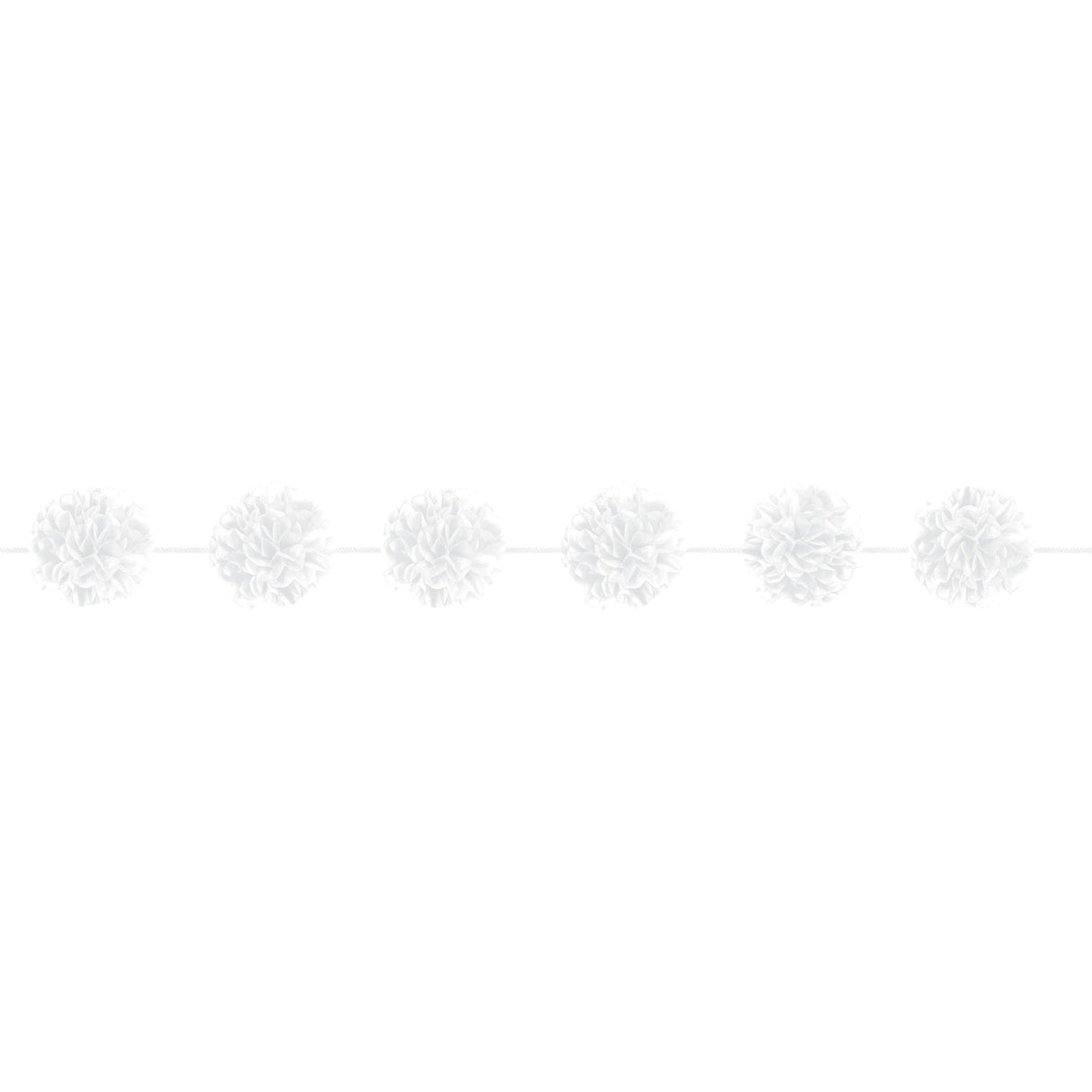 White Tissue Ball Garland (2ct)