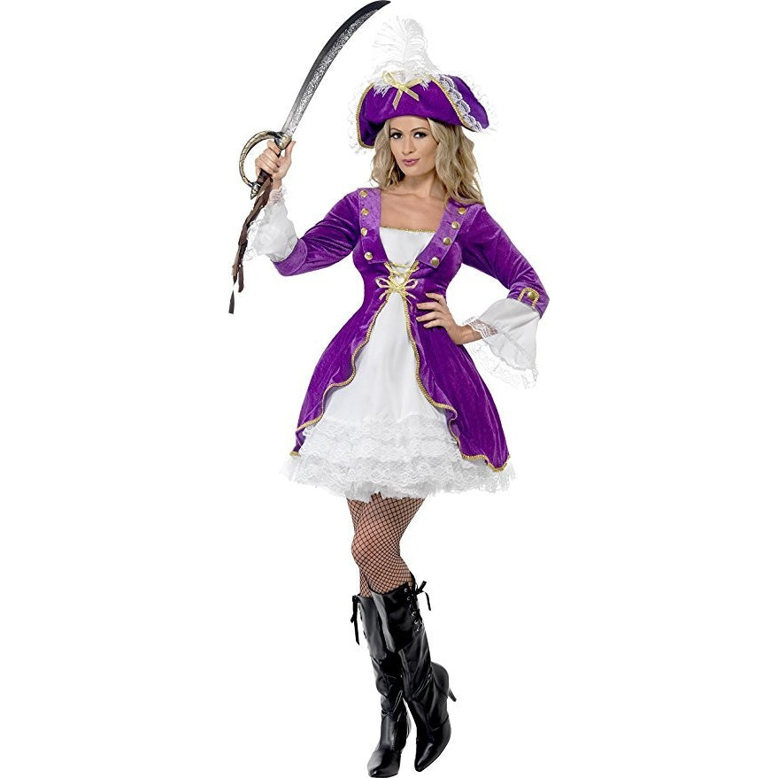 Purple Pirate Beauty Costume with Dress and Hat