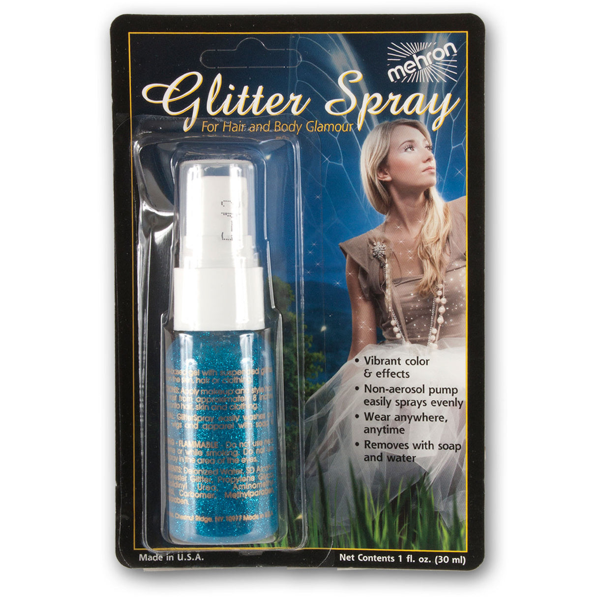 Blue Glitter Spray
