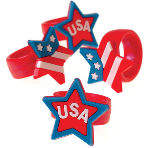 Patriotic Rubber Rings