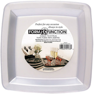 Form and Function Clear Dessert Plates (12ct)