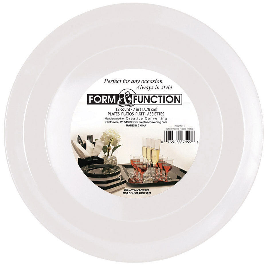 Form and Function White Banquet Plates (8ct)