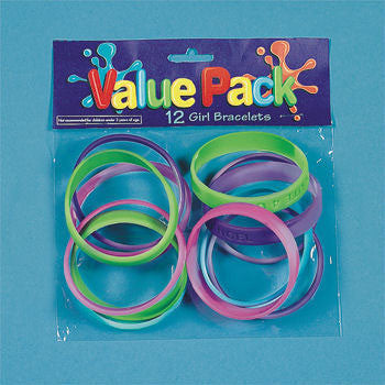Girl Sayings Bracelet (12 ct)