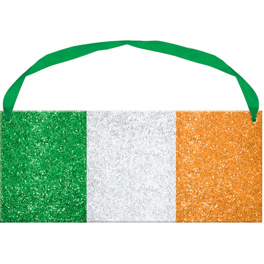 Irish Flag Glitter Sign