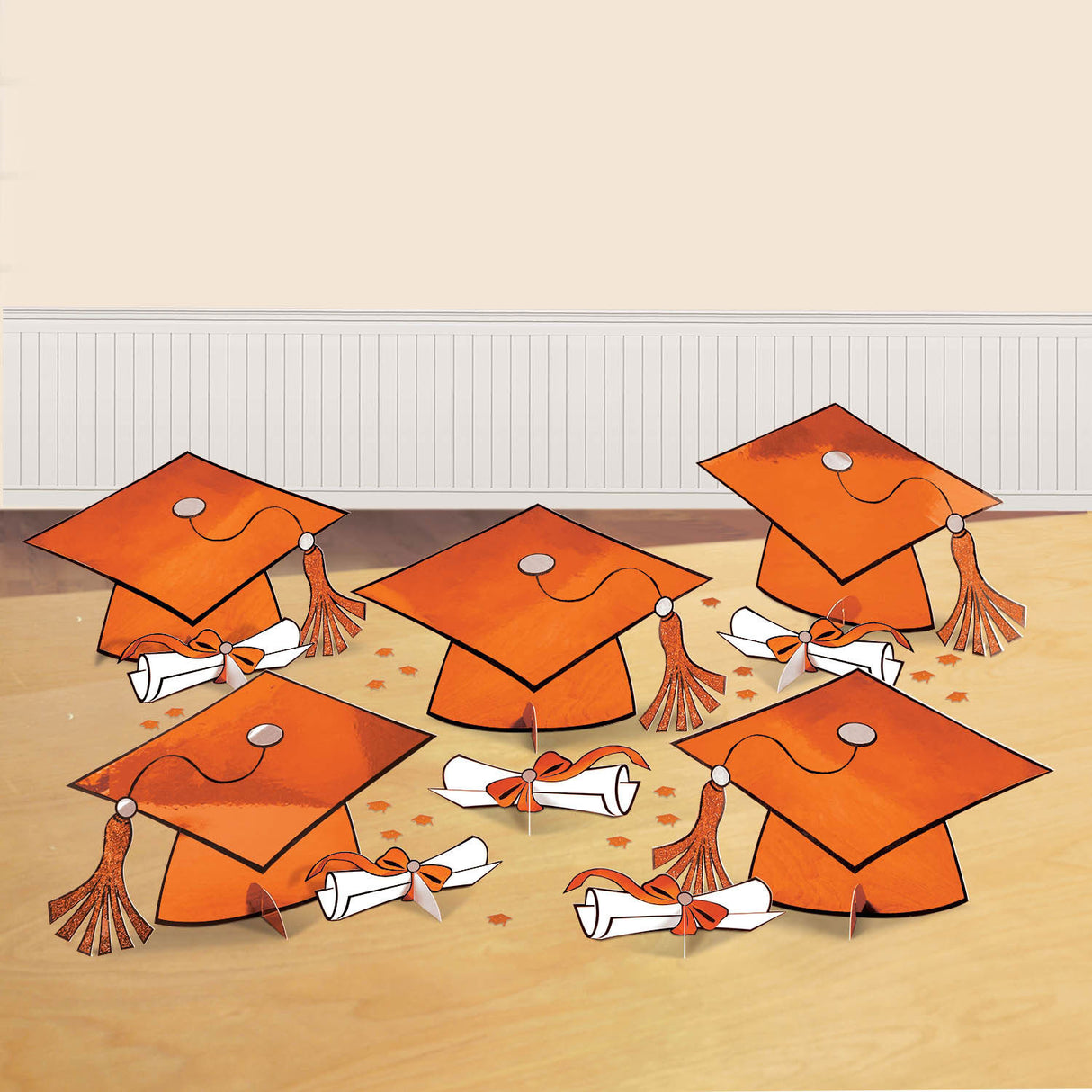 Orange Graduation Table Decorating Kit
