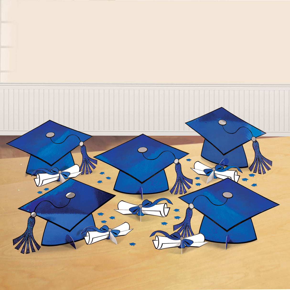Blue Graduation Table Decorating Kit (11pcs)