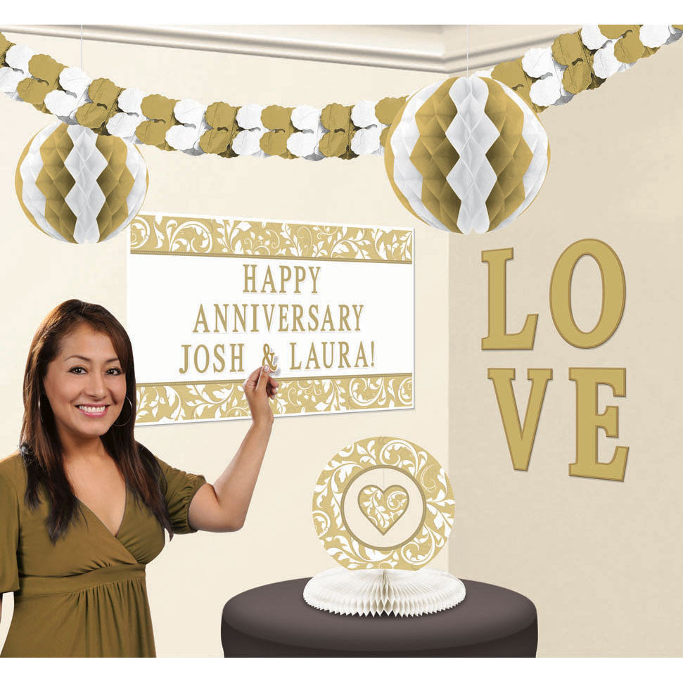 Gold Elegant Scroll Customizable Decorating Kit
