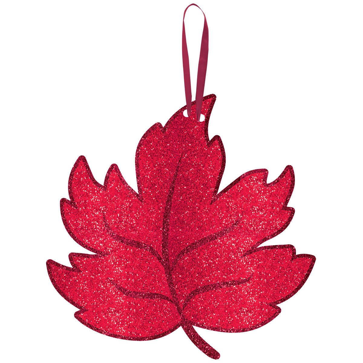 Glitter Maple Leaf Die-Cut Decoration