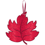 Glitter Maple Leaf Die-Cut Decoration
