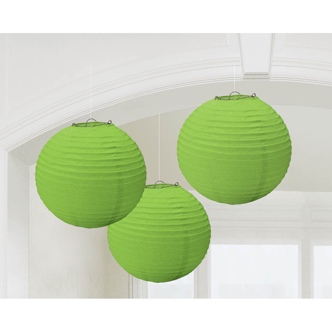 Kiwi Round Paper Lanterns, 3ct