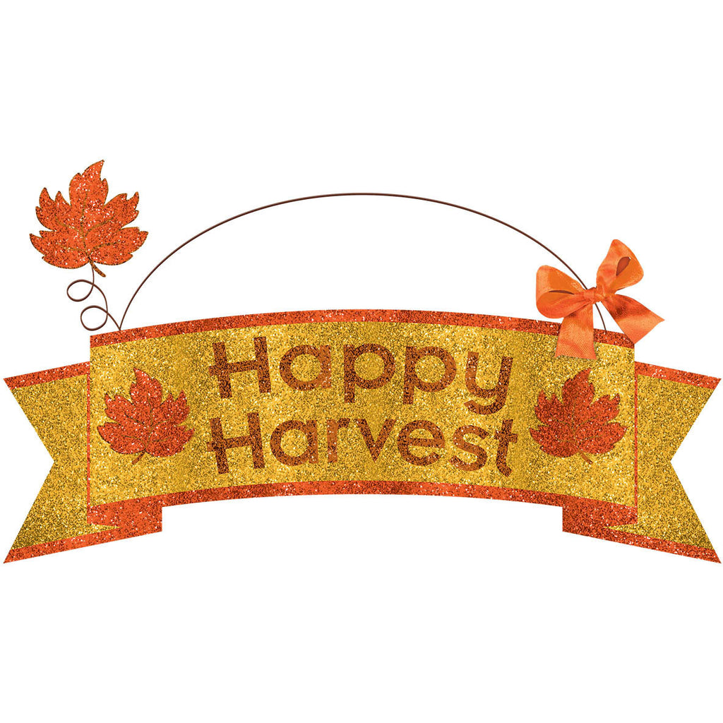 Happy Harvest Glitter Die-Cut Sign