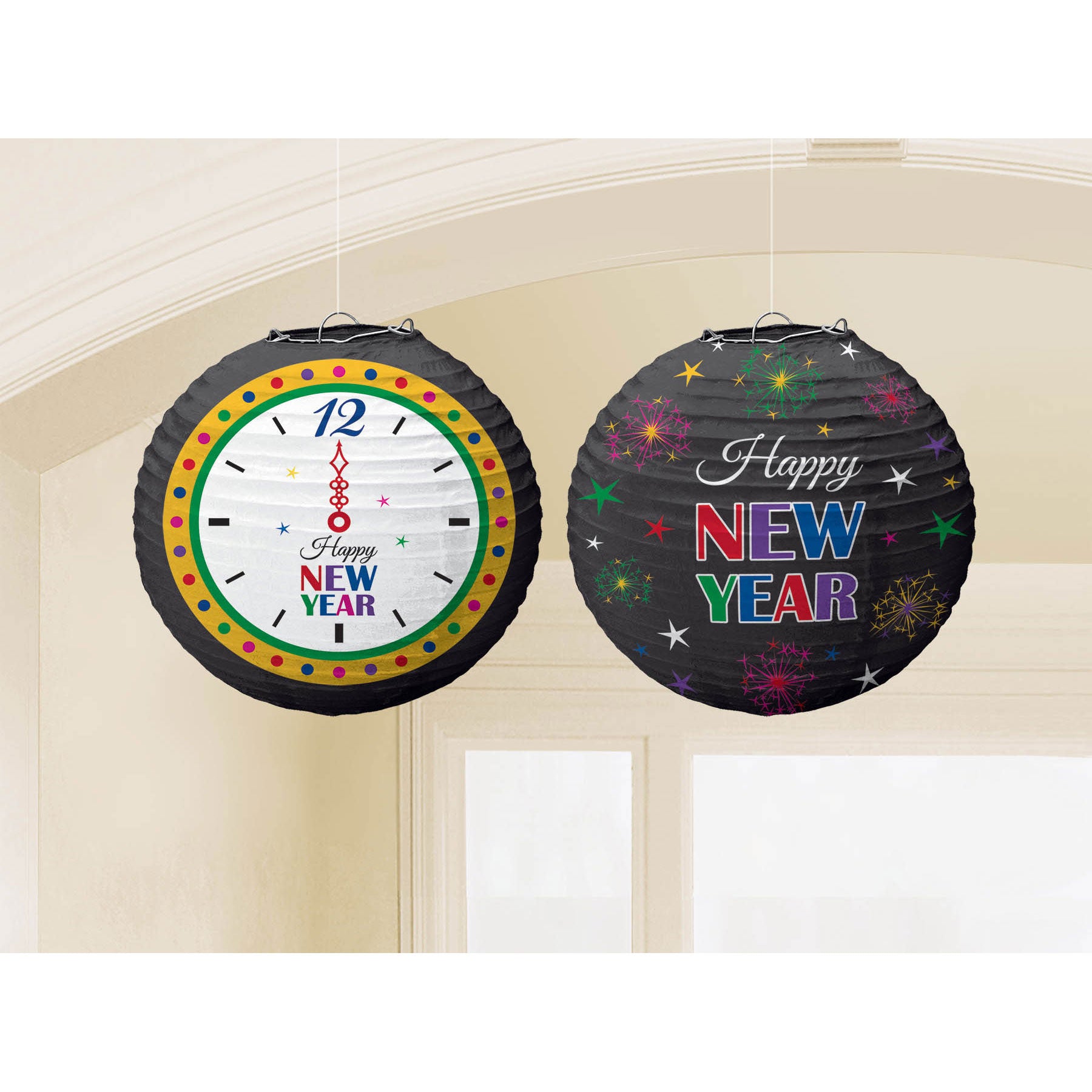 Printed New Years Lanterns (2ct)