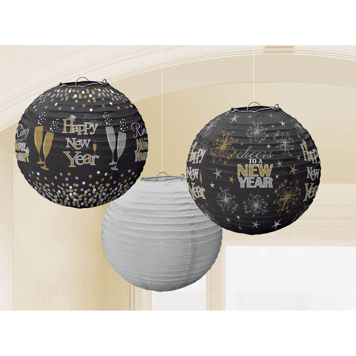 New Years Paper Lanterns (3ct)