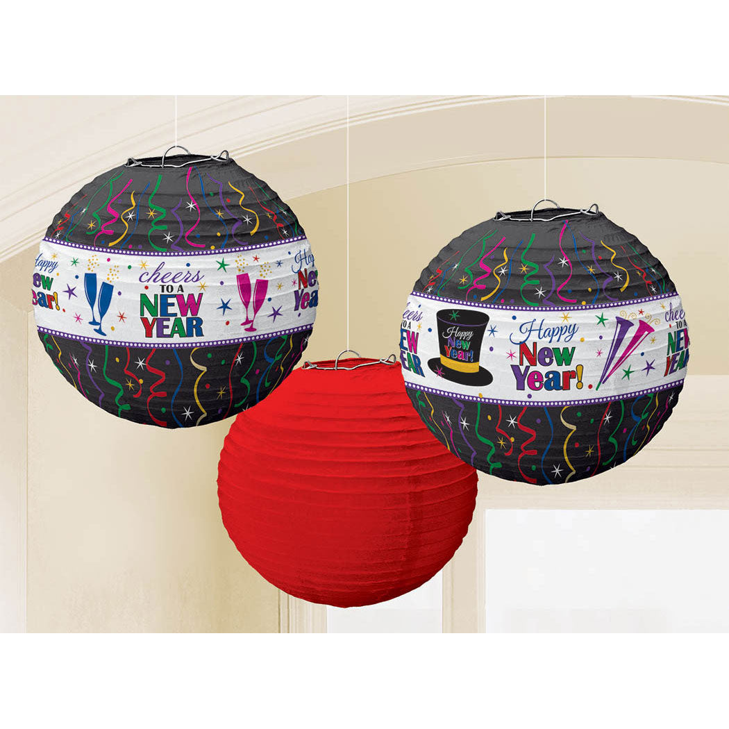 New Years Paper Lanterns (3ct)