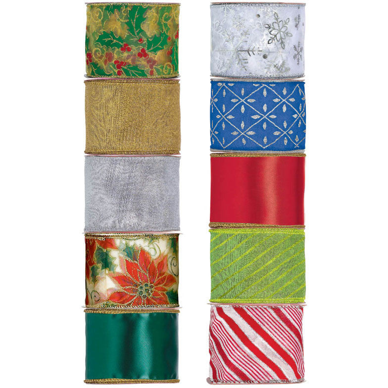 Wired Christmas Ribbon Assortment