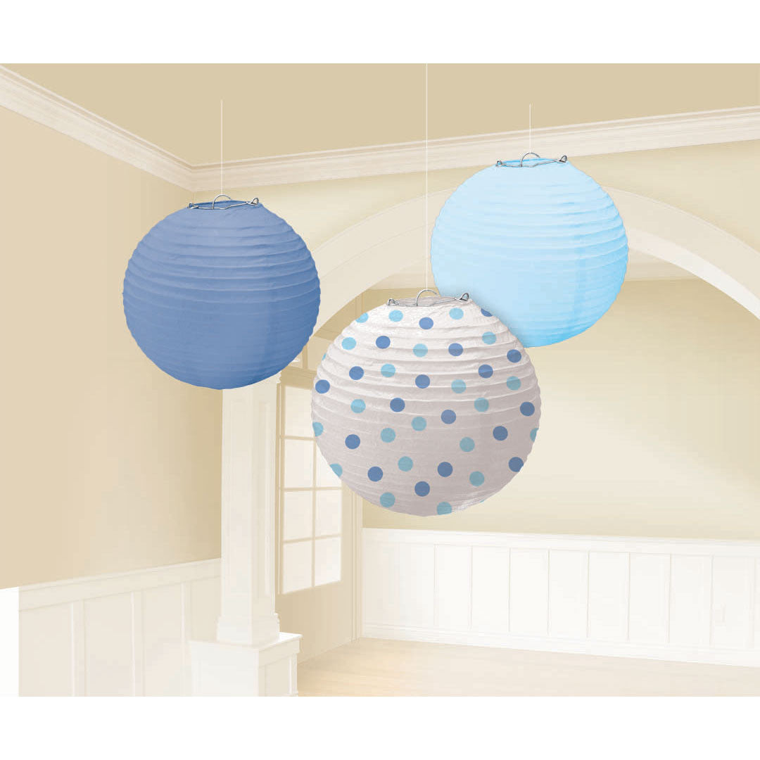 Baby Boy Paper Lanterns (3ct)