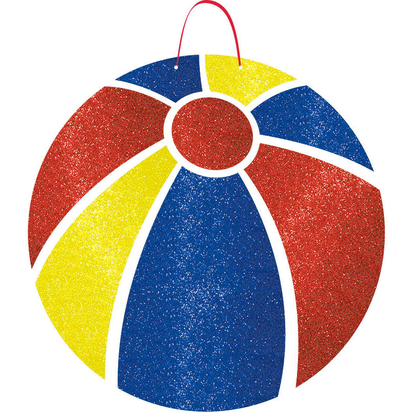 Beach Ball Glitter Sign