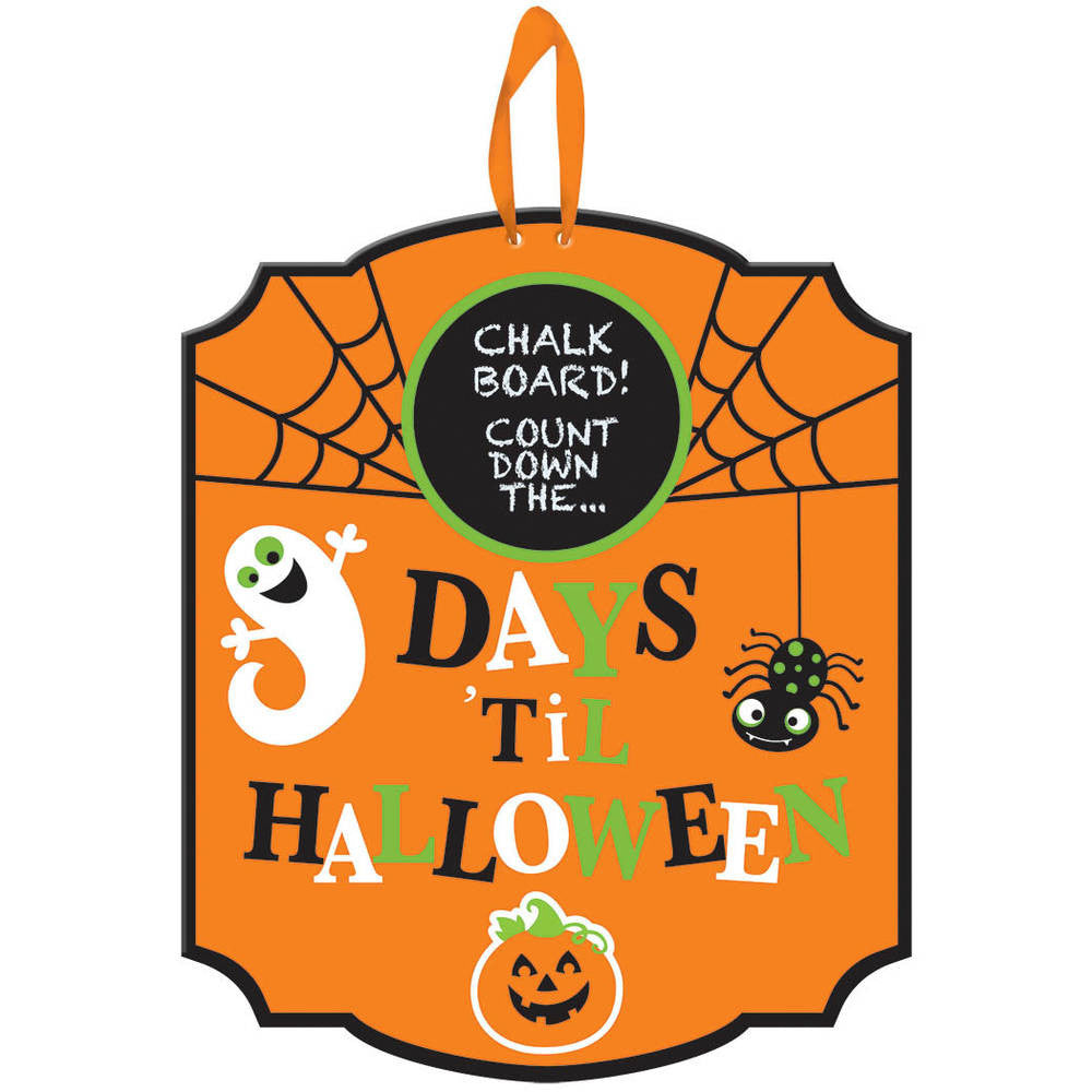 Halloween Countdown Chalkboard Sign