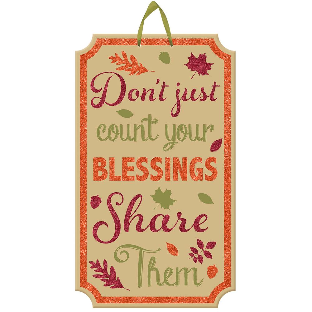 Blessings Fall Hanging Sign