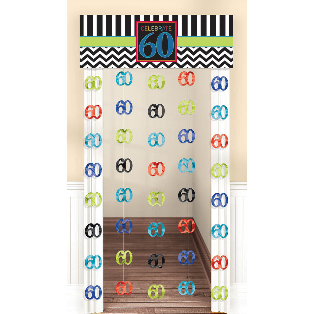 Celebrate 60 Doorway Curtain