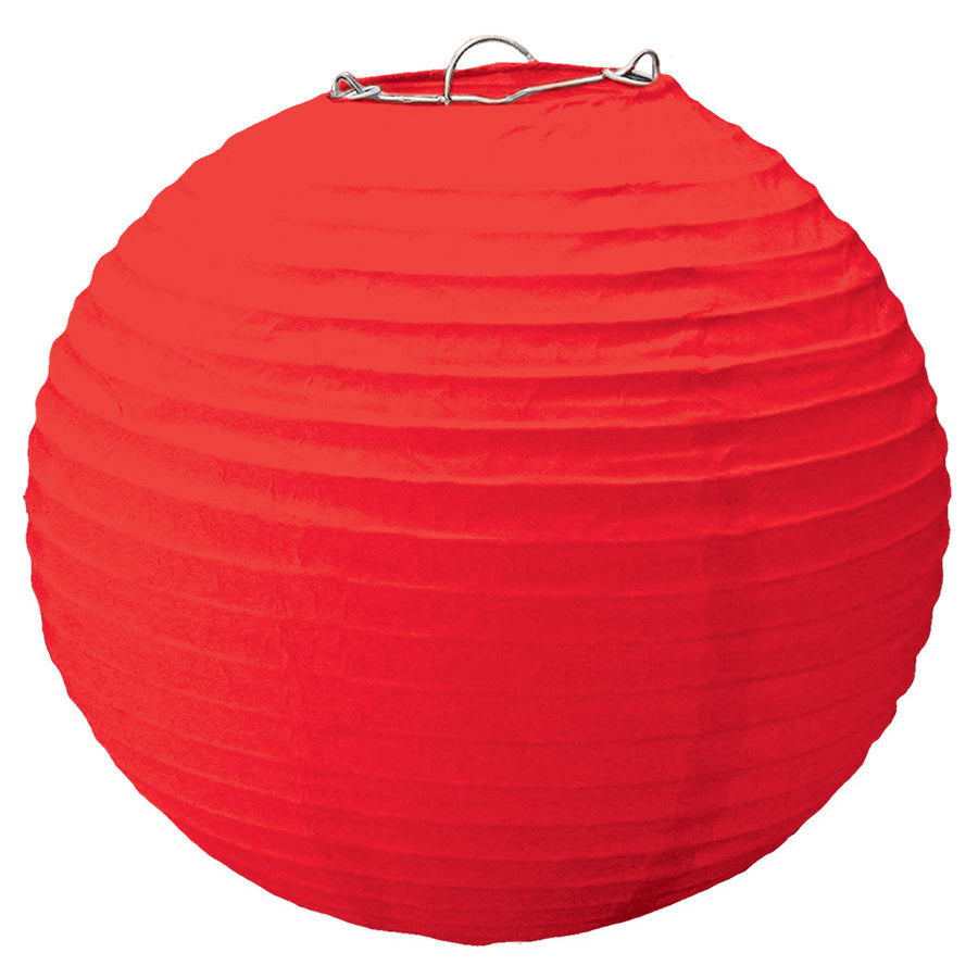 15.5" Apple Red Hanging Lantern