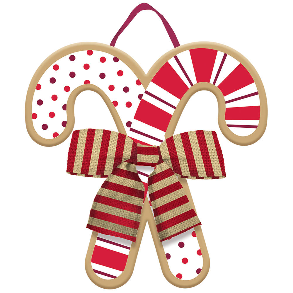 Holiday Candy Cane Hanging Window Sign