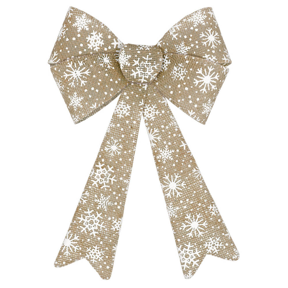 Burlap Snowflake Decorative Bow