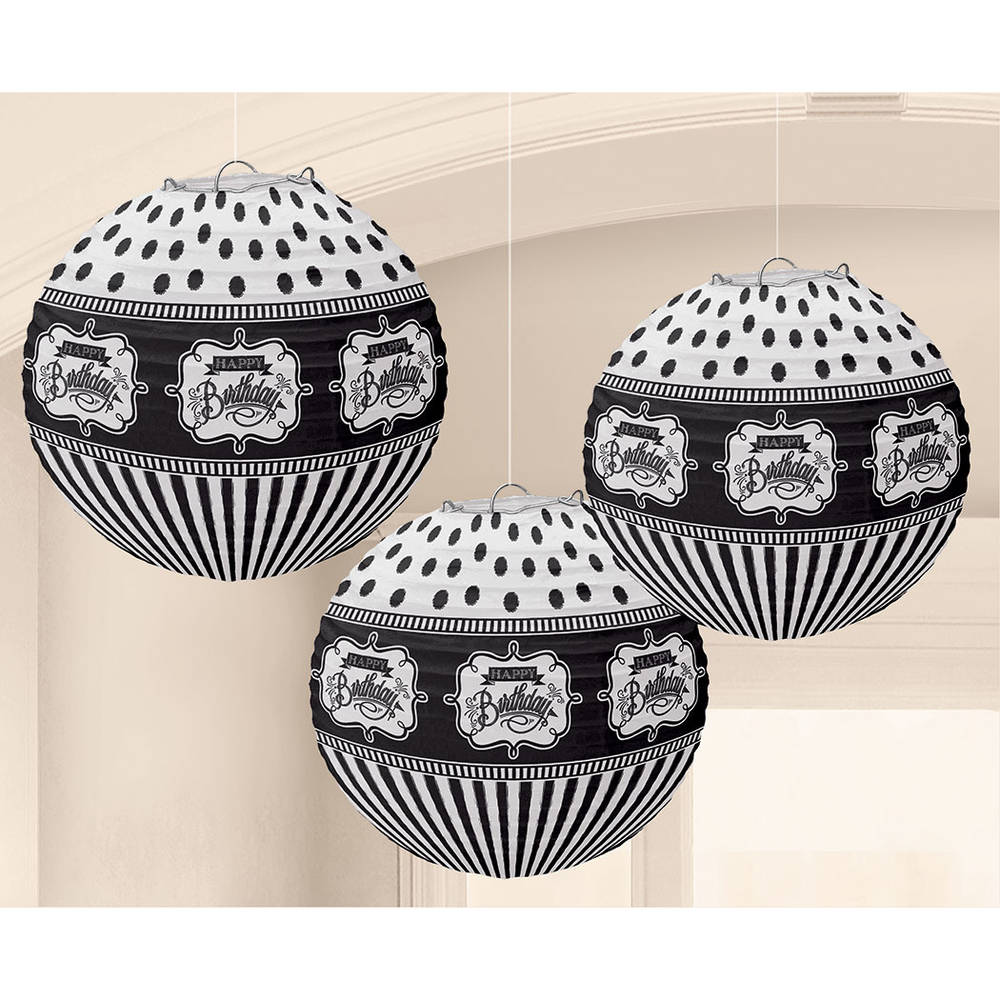 Chalkboard Birthday Hanging Lanterns (3 ct)