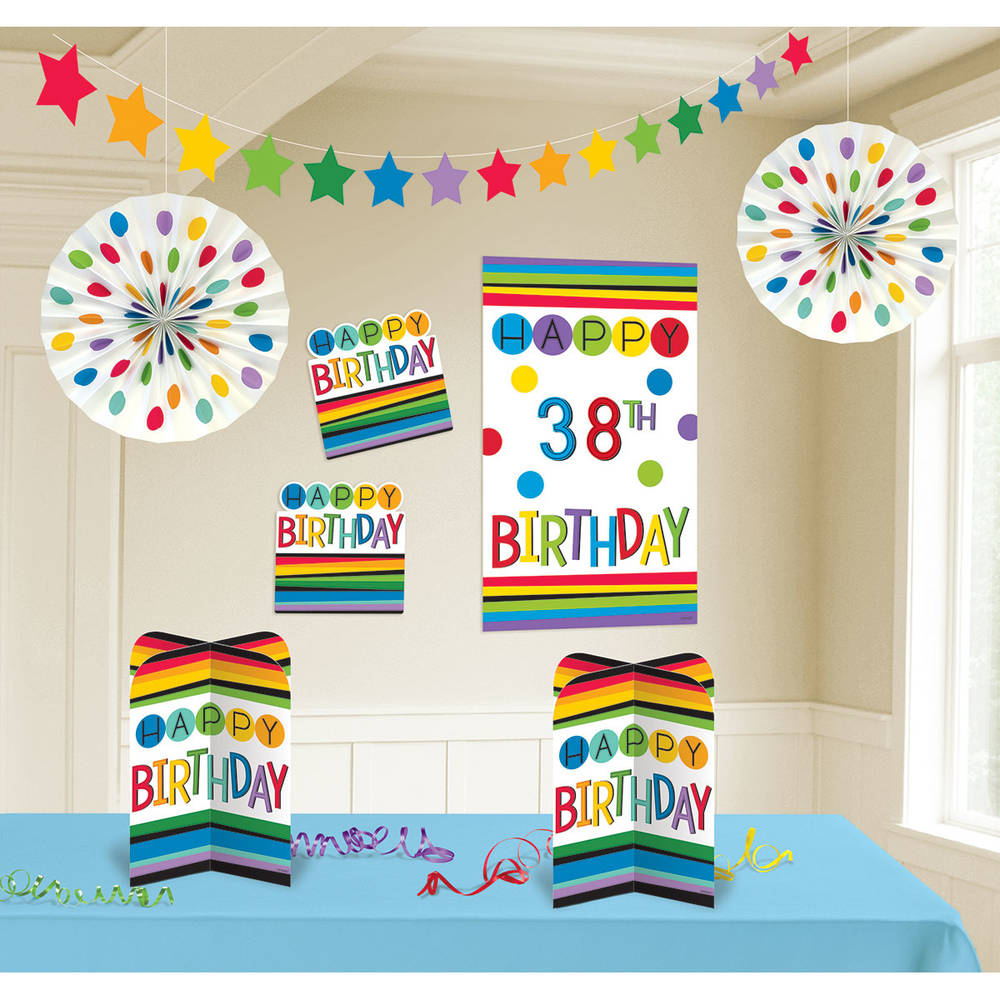 Rainbow Birthday Room Decorating Kit