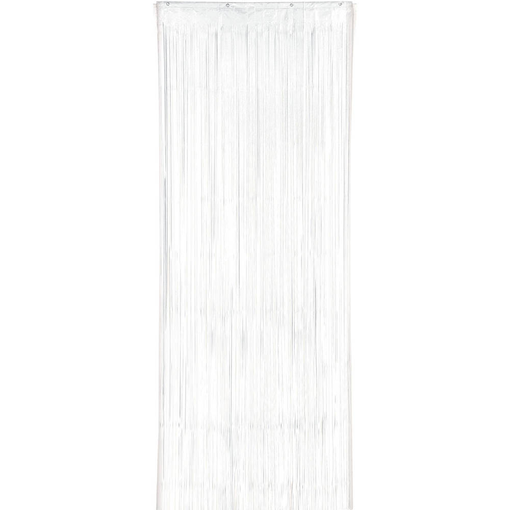 White 3' x 8' Metallic Curtain