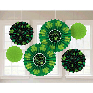 St. Patrick's Day Paper Fan Decorations (6 ct)