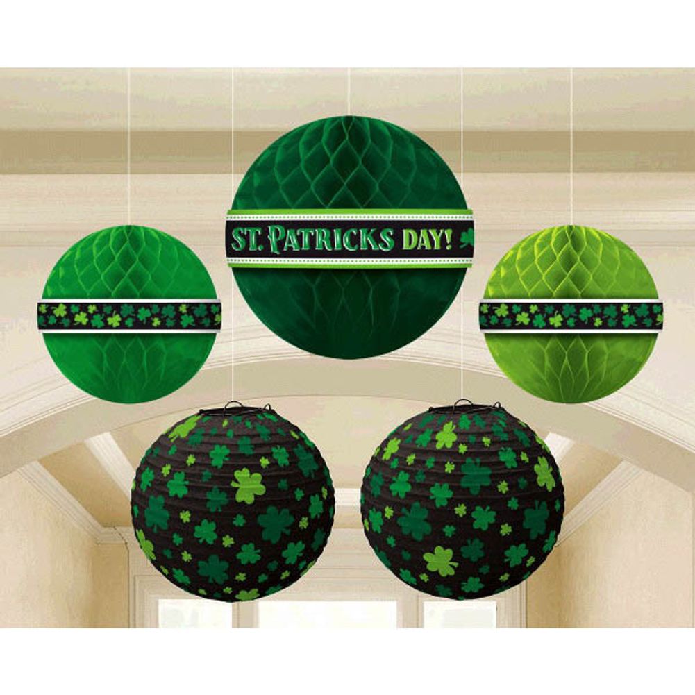 St. Patrick's Day Hanging Lanterns (5 ct)