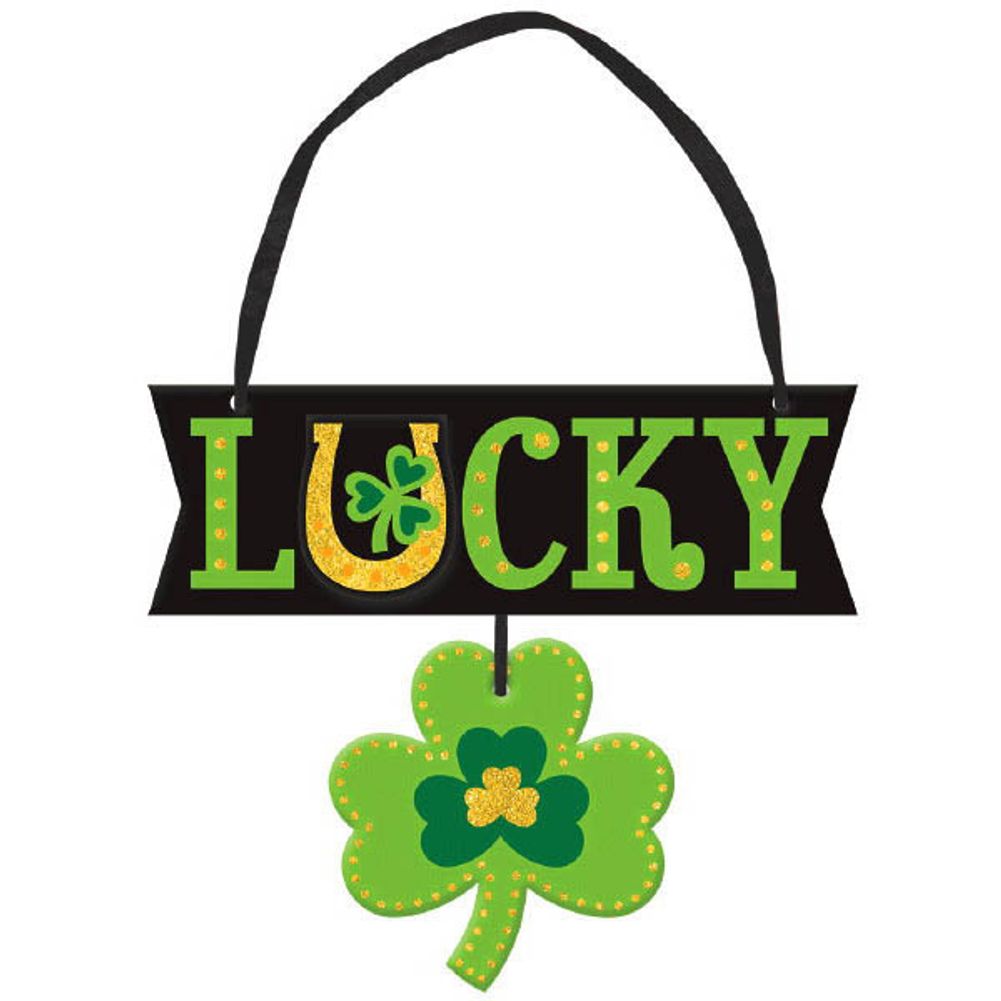 St. Patrick's Day Lucky Mini Message Sign (1ct)
